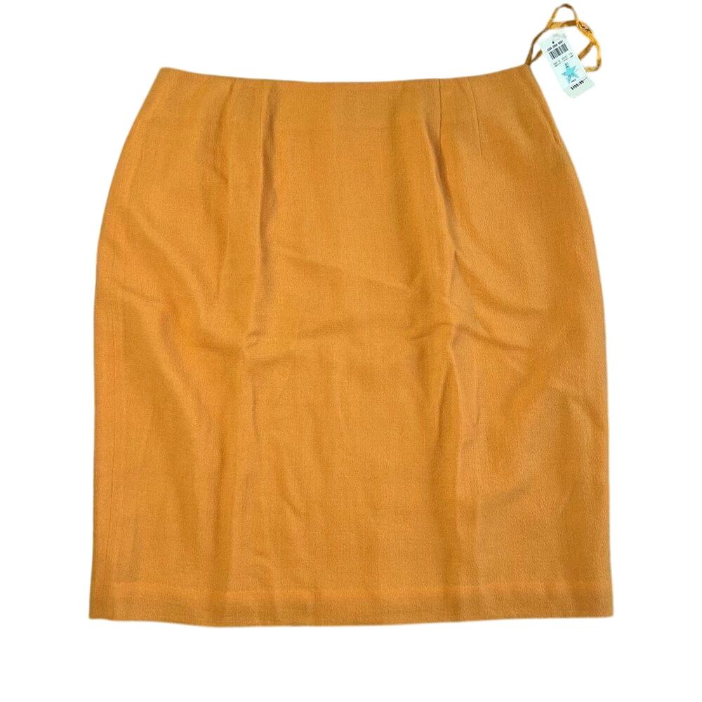 Linda Allard Ellen Tracy Lined Crepe Wool Straight Pencil Skirt 16 NWT MSRP $155